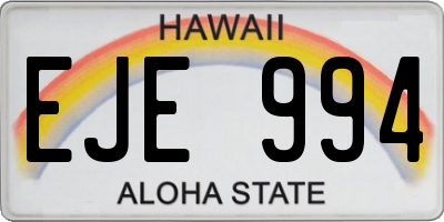 HI license plate EJE994