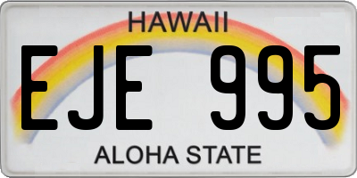 HI license plate EJE995
