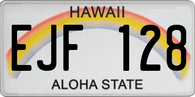 HI license plate EJF128