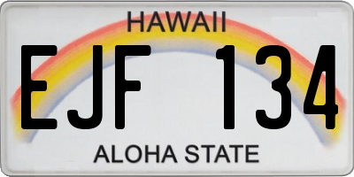 HI license plate EJF134