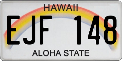 HI license plate EJF148
