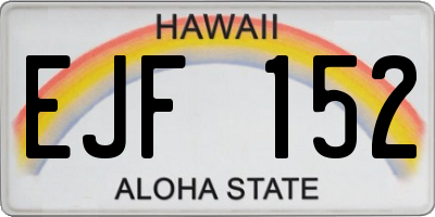 HI license plate EJF152