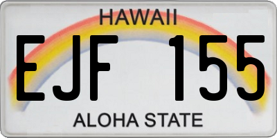 HI license plate EJF155