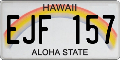 HI license plate EJF157