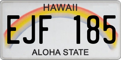 HI license plate EJF185