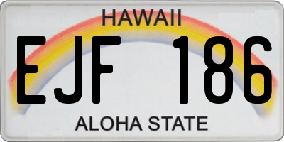 HI license plate EJF186