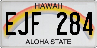 HI license plate EJF284