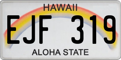 HI license plate EJF319