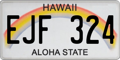 HI license plate EJF324