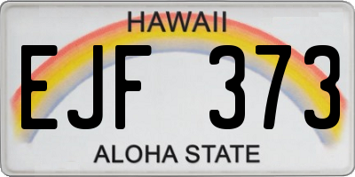 HI license plate EJF373