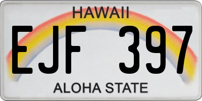 HI license plate EJF397