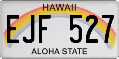 HI license plate EJF527