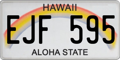 HI license plate EJF595
