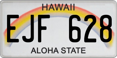 HI license plate EJF628
