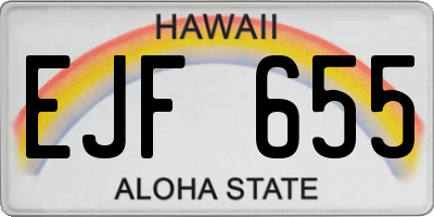 HI license plate EJF655
