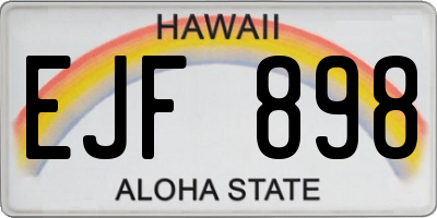 HI license plate EJF898