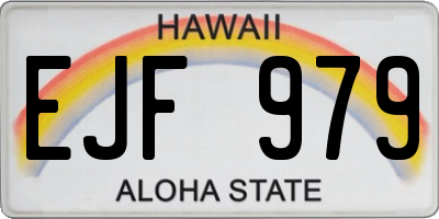 HI license plate EJF979