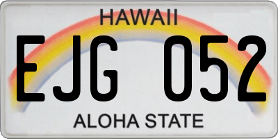HI license plate EJG052