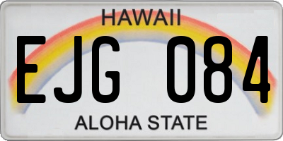 HI license plate EJG084