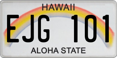 HI license plate EJG101