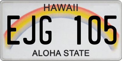 HI license plate EJG105