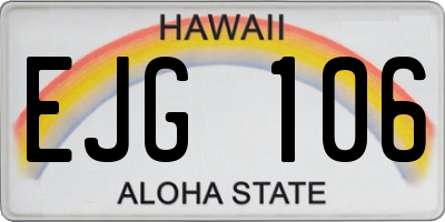 HI license plate EJG106