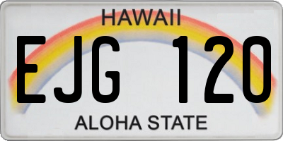 HI license plate EJG120