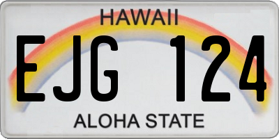 HI license plate EJG124