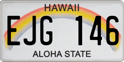 HI license plate EJG146