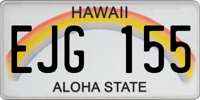 HI license plate EJG155