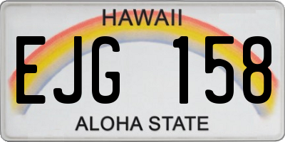 HI license plate EJG158