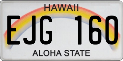 HI license plate EJG160