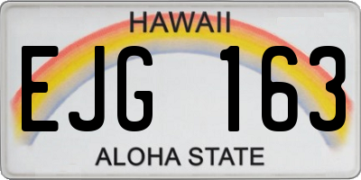 HI license plate EJG163