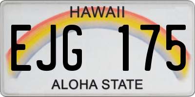 HI license plate EJG175