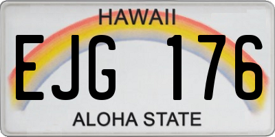 HI license plate EJG176