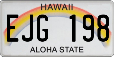 HI license plate EJG198
