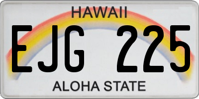HI license plate EJG225