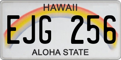 HI license plate EJG256