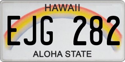 HI license plate EJG282