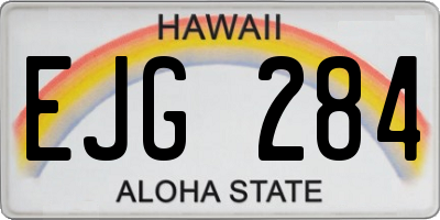 HI license plate EJG284