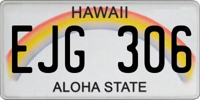 HI license plate EJG306