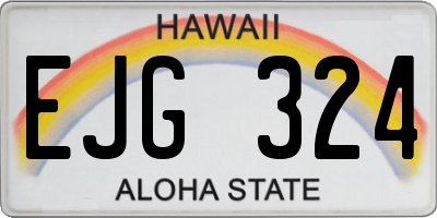 HI license plate EJG324