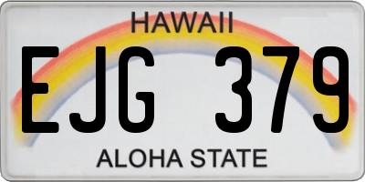 HI license plate EJG379