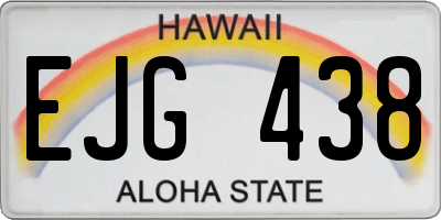 HI license plate EJG438