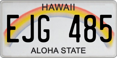 HI license plate EJG485