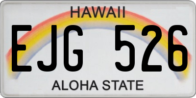 HI license plate EJG526