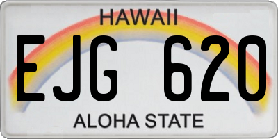 HI license plate EJG620