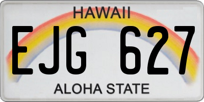HI license plate EJG627