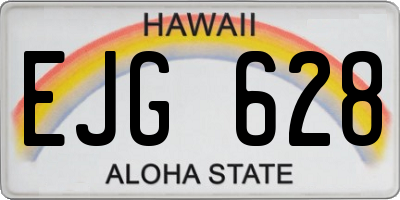 HI license plate EJG628