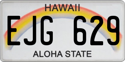 HI license plate EJG629